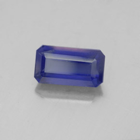 Iolita azul natural 1,76ct, corte esmeralda, VS-SI