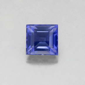 Iolita azul natural 0,93ct, quadrado, VS