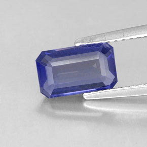 Iolita Violeta Azul Natural 1.24ct, Corte Esmeralda, VS