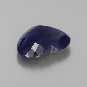 Iolita azul natural 2,67ct, formato de coração, VS-SI