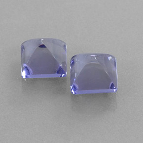 Pedras preciosas de iolita azul natural de  ct, quadrado, transparente