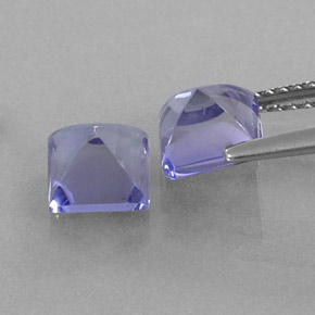 Pedras preciosas de iolita azul natural de  ct, quadrado, transparente