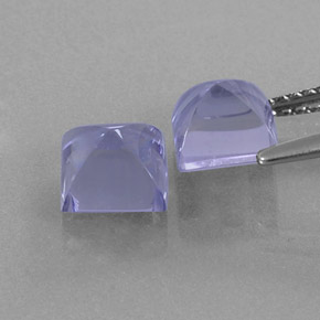 Pedras preciosas de iolita azul natural de  ct, quadrado, transparente