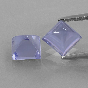 Pedras preciosas de iolita azul natural de  ct, quadrado, transparente