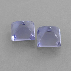 Pedras preciosas de iolita azul natural de  ct, quadrado, transparente
