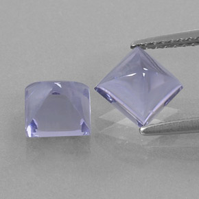 Pedras preciosas de iolita azul natural de  ct, quadrado, transparente