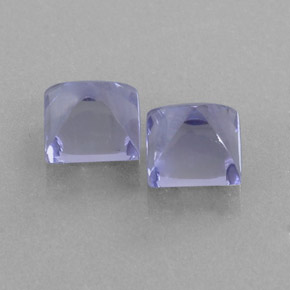 Pedras preciosas de iolita azul natural de  ct, quadrado, transparente