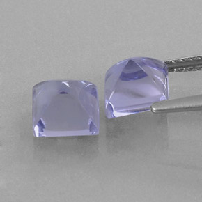 Pedras preciosas de iolita azul natural de  ct, quadrado, transparente