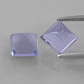 Pedras preciosas de iolita azul natural de  ct, quadrado, transparente