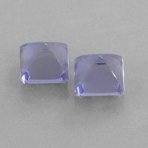Pedras preciosas de iolita azul natural de  ct, quadrado, transparente