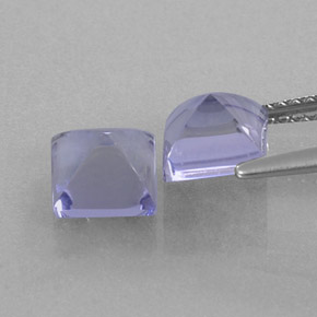 Pedras preciosas de iolita azul natural de  ct, quadrado, transparente