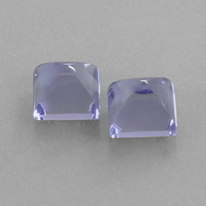 Pedras preciosas de iolita azul natural de  ct, quadrado, transparente