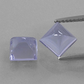Pedras preciosas de iolita azul natural de  ct, quadrado, transparente