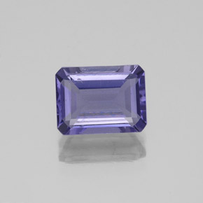 Iolita azul natural 1,35ct, corte esmeralda, VS