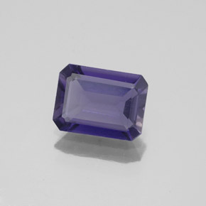 Iolita azul natural 1,06ct, corte esmeralda, VS-SI