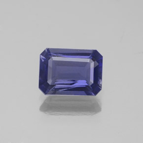 Iolita Violeta Azul Natural 1.17ct, Corte Esmeralda, SI