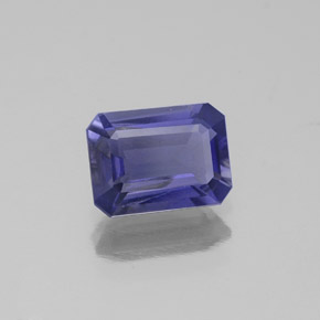 Iolita Violeta Azul Natural 1.17ct, Corte Esmeralda, SI