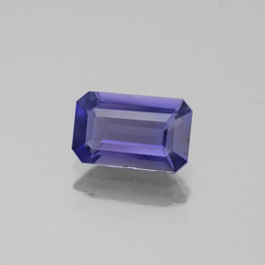 Iolita azul natural 0,88ct, corte esmeralda, VS-SI