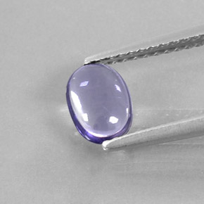 Iolita azul natural 0,55ct, corte oval, transparente