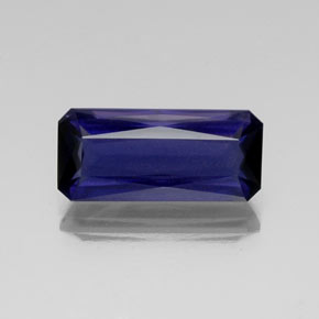 Iolita azul natural 5,82ct, corte esmeralda, VS