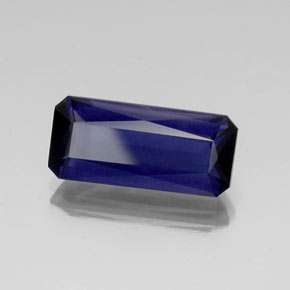 Iolita azul natural 5,82ct, corte esmeralda, VS