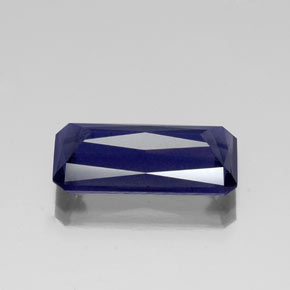 Iolita azul natural 5,82ct, corte esmeralda, VS