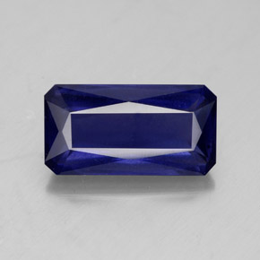 Iolita azul natural 2,94ct, corte esmeralda, VS-SI