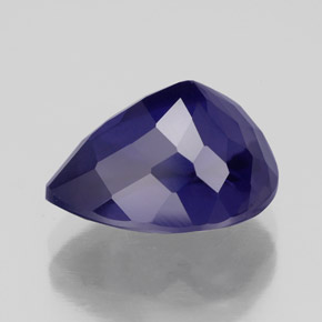 Iolita azul natural 3,83ct, formato de pêra, VS