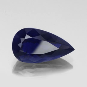 Iolita azul natural 11,31ct, formato de pêra, VS-SI