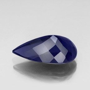 Iolita azul natural 11,31ct, formato de pêra, VS-SI