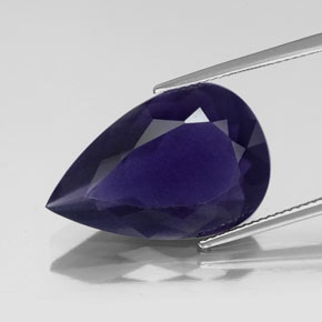Iolita azul natural 14,65ct, formato de pêra, VS