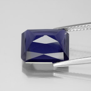 Iolita azul natural 4,50ct, corte esmeralda, VS-SI