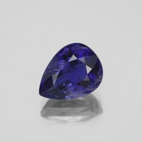 Iolita azul natural 2,32ct, formato de pêra, VS-SI