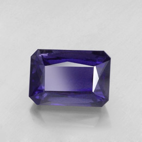 Iolita azul natural 7,71ct, corte esmeralda, VS-SI
