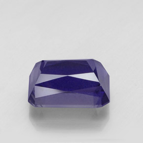 Iolita azul natural 7,71ct, corte esmeralda, VS-SI