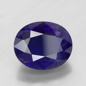 Iolita Violeta Azul Natural 5.21ct, Corte Oval, VS