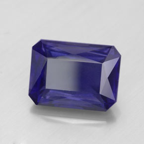Iolita azul natural 5,19ct, corte esmeralda, VS-SI