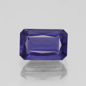 Iolita azul natural 1,15ct, corte esmeralda, VS