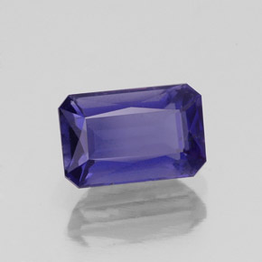 Iolita azul natural 1,15ct, corte esmeralda, VS