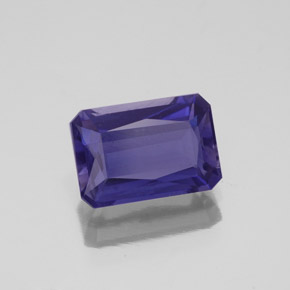 Iolita azul natural 1,33ct, corte esmeralda, VS-SI