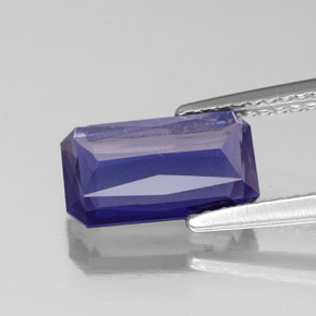 Iolita azul natural 1,49ct, corte esmeralda, VS-SI
