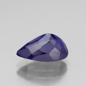 Iolita azul natural 1,57ct, formato de pêra, VS-SI