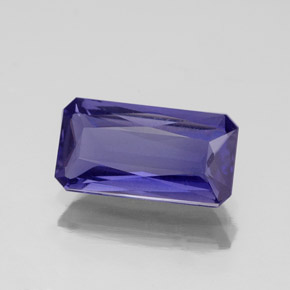 Iolita azul natural 1,20ct, corte esmeralda, VS