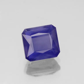 Iolita azul natural 1,18ct, corte esmeralda, VS