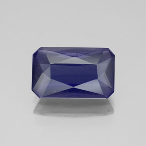 Iolita azul natural 1,94ct, corte esmeralda, VS