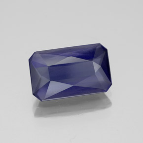 Iolita azul natural 1,94ct, corte esmeralda, VS