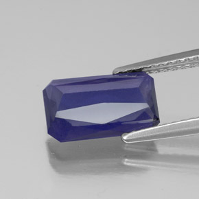Iolita azul natural 1,94ct, corte esmeralda, VS