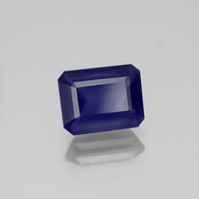 Iolita azul natural 1,43ct, corte esmeralda, VS