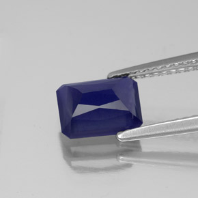 Iolita azul natural 1,43ct, corte esmeralda, VS