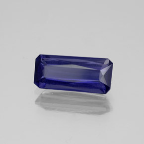 Iolita azul natural 1,24ct, corte esmeralda, VS